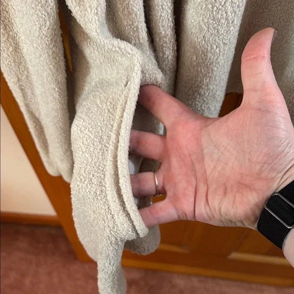 #71 - Barefoot Dreams Cream Cardigan with Soft Knit Waterfall Drape - Picture 6 of 6